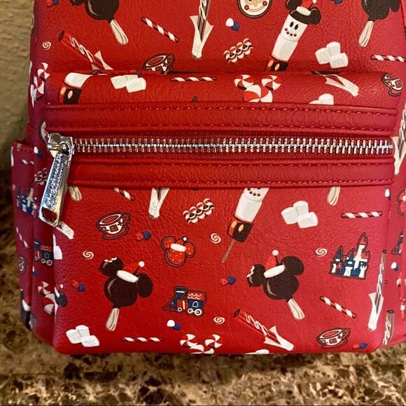 Mickey & Friends Holiday Loungefly Mini Backpack Sweet Treats Snacks NWT main image 5